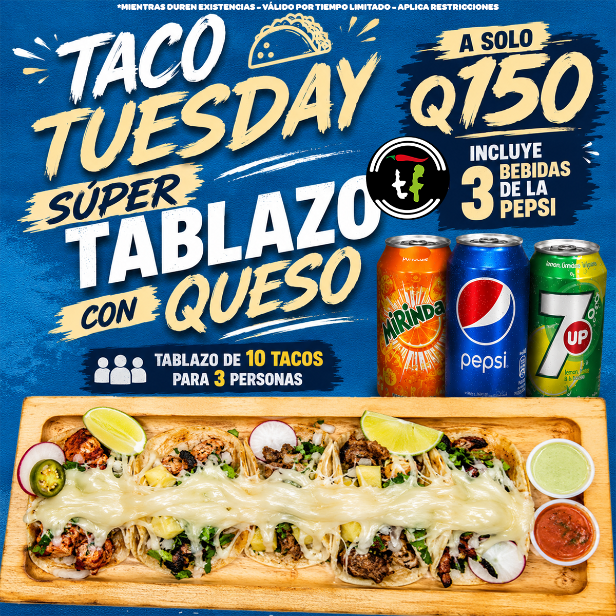 SUPER TABLAZO CON QUESO